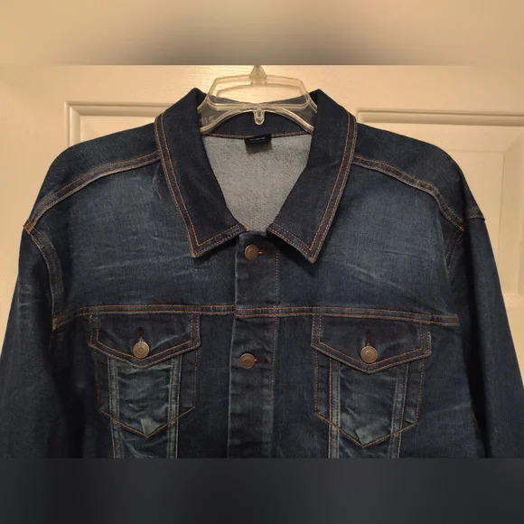 Men's Blue Denim Jacket by George - Picture 2 of 13